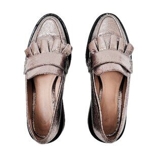 Pull & Bear Metallic Loafer Flats Size 6.5